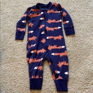 Hanna Andersson fox pajamas 100% organic 3-6 month